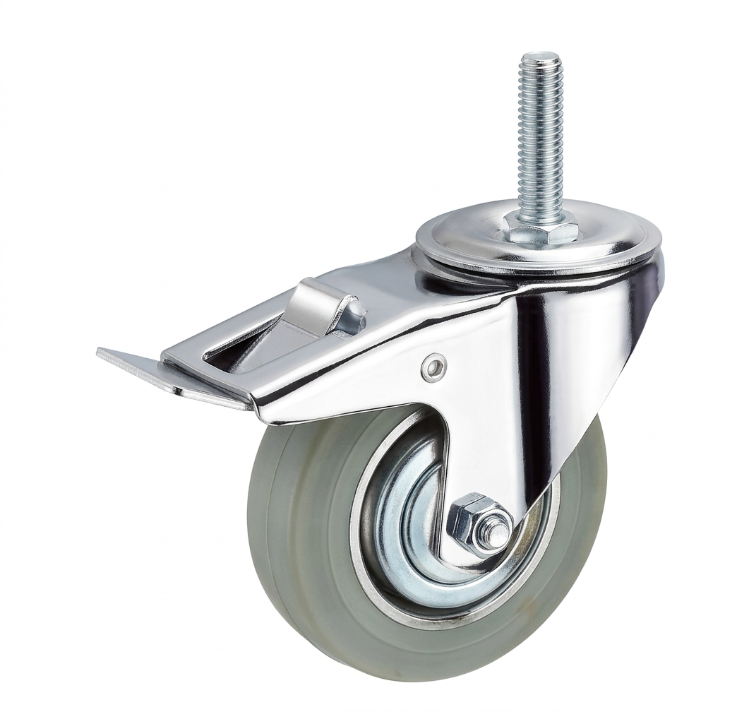 SCtb 42 f - Промышленное колесо 100 мм (болт, поворотн., сер рез.,торм, роликоподш.) 