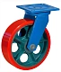 SHpo95 - Сверхбольшегрузное полиуретановое колесо 300 мм, 1000 кг (площадка, поворотн., шарикоподш.)