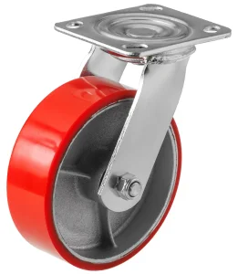 SCP 63 - Большегрузное полиуретановое колесо 150 мм (поворот., площадка, роликоподш.)