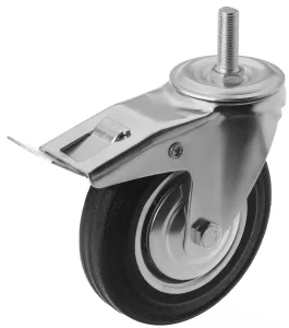 SCtb 63 - Промышленное колесо 160 мм, болт М16 (поворотн., тормоз, черн. рез., роликоподш.)