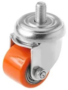 903035t - Мебельное колесо со стал. ободом 35 мм (болт, полиуретановое покрытие, шарикоподшипник)